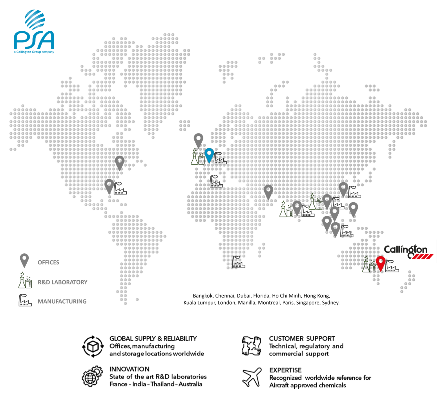 ABOUT US WHERE WE OPERATE - PSA
